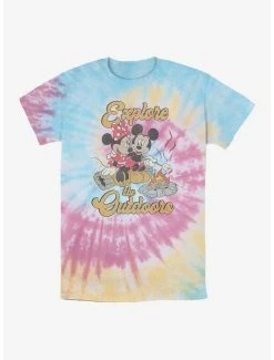 Outlet 😍 Disney Mickey Mouse Explore The Outdoors Tie Dye T-Shirt 👏