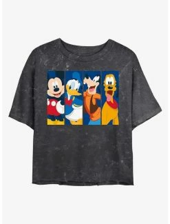 Brand new 💯 Disney Mickey Mouse Bro Time Mineral Wash Crop 👧 Girls T-Shirt 🤩