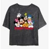 Promo 😀 Disney Mickey Mouse Disney Squad Mineral Wash Crop 👧 Girls T-Shirt 😉