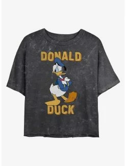 Buy 😍 Disney Mickey Mouse Donald Duck Mineral Wash Crop 👧 Girls T-Shirt 🔔