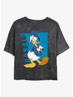 Cheap 😍 Disney Mickey Mouse Donald Pop Mineral Wash Crop 👧 Girls T-Shirt ❤️