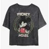 Coupon 👍 Disney Mickey Mouse Gritty Mickey Mineral Wash Crop 👧 Girls T-Shirt ⌛