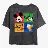 Best Sale 🔔 Disney Mickey Mouse Mickey and Friends Mineral Wash Crop 👧 Girls T-Shirt 🧨