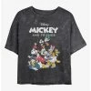Deals ✔️ Disney Mickey Mouse Mickey Friends Group Mineral Wash Crop 👧 Girls T-Shirt 🎁