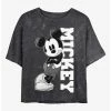 Cheapest 🔔 Disney Mickey Mouse Mickey Lean Mineral Wash Crop 👧 Girls T-Shirt 🎁