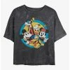 Promo 🌟 Disney Mickey Mouse Original Buddies Mineral Wash Crop 👧 Girls T-Shirt 🎉
