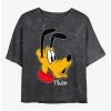 Best reviews of ❤️ Disney Mickey Mouse Pluto Big Face Mineral Wash Crop 👧 Girls T-Shirt 🎁