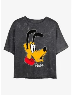 Best reviews of ❤️ Disney Mickey Mouse Pluto Big Face Mineral Wash Crop 👧 Girls T-Shirt 🎁