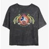 Outlet 😉 Disney Mickey Mouse Tiger King Mineral Wash Crop 👧 Girls T-Shirt ❤️