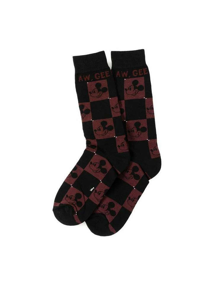 Best Sale โ๏ธ Disney Mickey Mouse Aw Gee Black & Red ๐งฆ Socks ๐ - Image 2