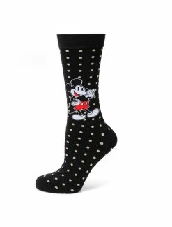 Outlet π― Disney Mickey Mouse Black Polka Dot 𧦠Socks βοΈ