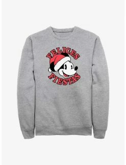 Best deal ✨ Disney Mickey Mouse Felices Fiestas Happy Holidays in Spanish Sweatshirt ✔️