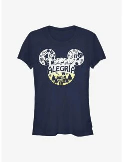 Best Sale 🎁 Disney Mickey Mouse Alegria Joy in Spanish Ears 👧 Girls T-Shirt 👏