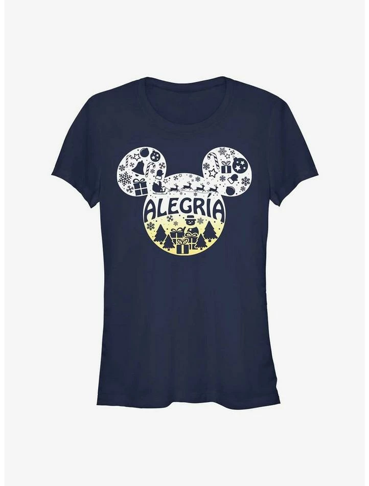 Best Sale π Disney Mickey Mouse Alegria Joy in Spanish Ears π§ Girls T-Shirt π