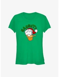 New 💯 Disney Mickey Mouse Naughty Holiday Donald 👧 Girls T-Shirt 🔔