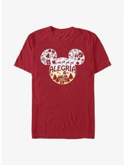 Promo ⌛ Disney Mickey Mouse Alegria Joy in Spanish Ears T-Shirt 🔔