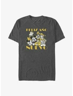 Best Pirce 🔥 Disney Mickey Mouse Feliz Ano Nuevo Happy New Year in Spanish T-Shirt 👏