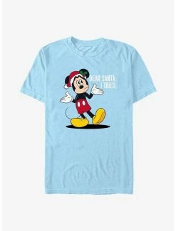 Cheap 🧨 Disney Mickey Mouse Santa I Tried T-Shirt 🔥