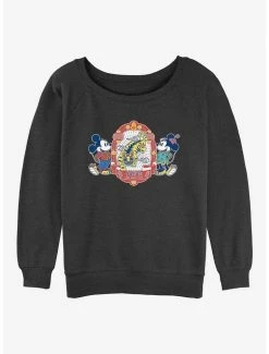Coupon 👍 Disney Mickey Mouse Care About You 👧 Girls Slouchy Sweatshirt 🔔