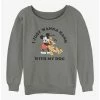 Flash Sale ✨ Disney Mickey Mouse 🐶 Dog Lover 👧 Girls Slouchy Sweatshirt 🧨