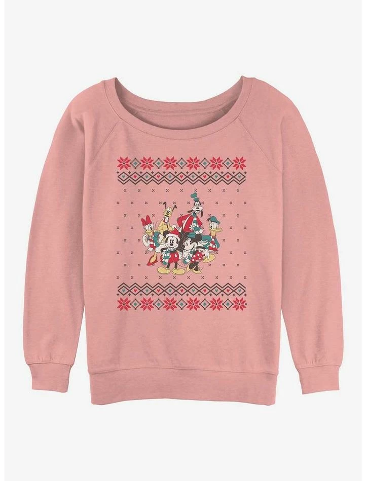 Best Sale π Disney Mickey Mouse Friends π Christmas π§ Girls Slouchy Sweatshirt β€οΈ