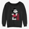Flash Sale 👏 Disney Mickey Mouse Mickey Leaning 👧 Girls Slouchy Sweatshirt 🛒