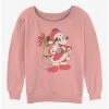 Hot Sale ✔️ Disney Mickey Mouse Santa Mickey 👧 Girls Slouchy Sweatshirt 🧨