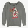 Promo 🥰 Disney Mickey Mouse Santa Mickey 👧 Girls Slouchy Sweatshirt 😀