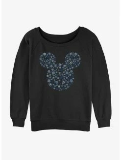 Best reviews of 🥰 Disney Mickey Mouse Snowflakes Ear 👧 Girls Slouchy Sweatshirt 🔥