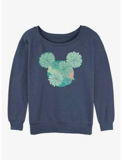 Coupon 😀 Disney Mickey Mouse Succulents 👧 Girls Slouchy Sweatshirt ⌛