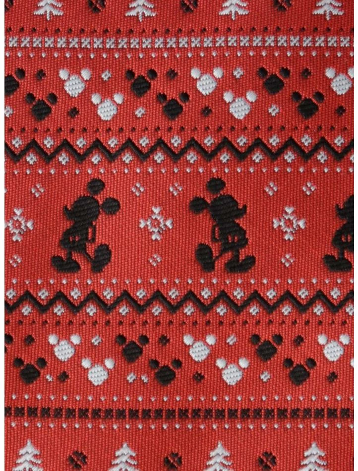 New β€οΈ Disney Mickey Mouse Fair Isle Red Men's Tie π - Image 4