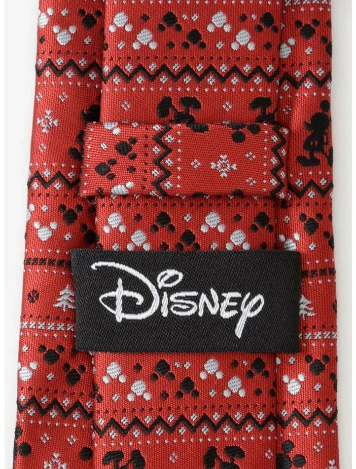 New β€οΈ Disney Mickey Mouse Fair Isle Red Men's Tie π - Image 5