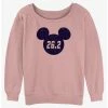 New ⭐ Disney Mickey Mouse Marathon 26.2 Ears 👧 Girls Slouchy Sweatshirt 💯