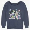 Best reviews of ❤️ Disney Mickey Mouse 80's Couple 👧 Girls Slouchy Sweatshirt ⌛