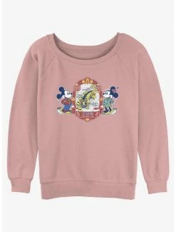 Discount 🌟 Disney Mickey Mouse Care About You 👧 Girls Slouchy Sweatshirt 🔥
