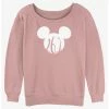 Flash Sale 😍 Disney Mickey Mouse Marathon 26.2 Ears 👧 Girls Slouchy Sweatshirt 😀