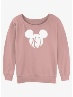 Flash Sale 😍 Disney Mickey Mouse Marathon 26.2 Ears 👧 Girls Slouchy Sweatshirt 😀