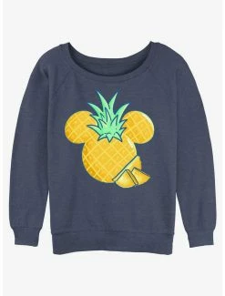 Coupon 👏 Disney Mickey Mouse Pineapple 👧 Girls Slouchy Sweatshirt 🔔