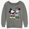 Deals 🤩 Disney Mickey Mouse Retro Couple 👧 Girls Slouchy Sweatshirt 🛒