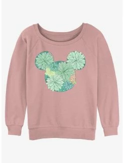 Buy 🥰 Disney Mickey Mouse Succulents 👧 Girls Slouchy Sweatshirt 😉