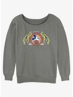 New 😉 Disney Mickey Mouse Tiger King 👧 Girls Slouchy Sweatshirt ✨