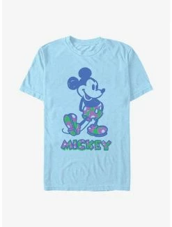 Flash Sale 💯 Disney Mickey Mouse Sketch Floral Fill T-Shirt 👏