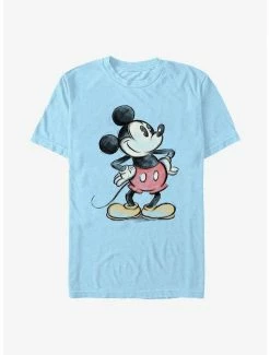 New 😀 Disney Mickey Mouse Charcoal Sketch Mickey T-Shirt 🔥