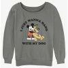Buy ❤️ Disney Mickey Mouse 🦮 Dog Lover Mickey and Pluto 👧 Girls Slouchy Sweatshirt 🎉