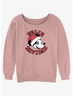 Best reviews of ❤️ Disney Mickey Mouse Merry 🔔 Christmas in Spanish 👧 Girls Slouchy Sweatshirt 🌟