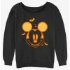 Hot Sale 🧨 Disney Mickey Mouse 🦇 Halloween Head 👧 Girls Slouchy Sweatshirt 🎁