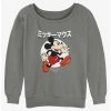 Deals 💯 Disney Mickey Mouse Original Mouse in Japanese 👧 Girls Slouchy Sweatshirt ❤️