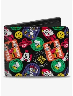 Promo 💯 Disney Disney The Sensational Expression Badges Bifold Wallet ⌛