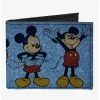 Best reviews of 🔥 Disney Mickey Mouse 4 Mousercise Poses Denim Canvas Bifold Wallet ⭐
