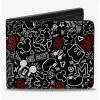 Best deal 🛒 Disney Mickey Mouse Icon Doodles Collage Bifold Wallet ⭐